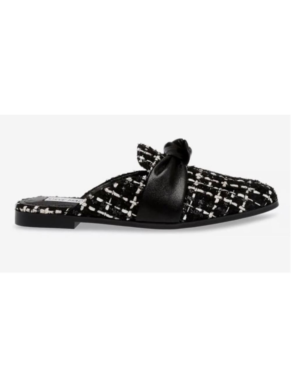 Women's Steve Madden Black and White Tweed Mule Shoes Size 9